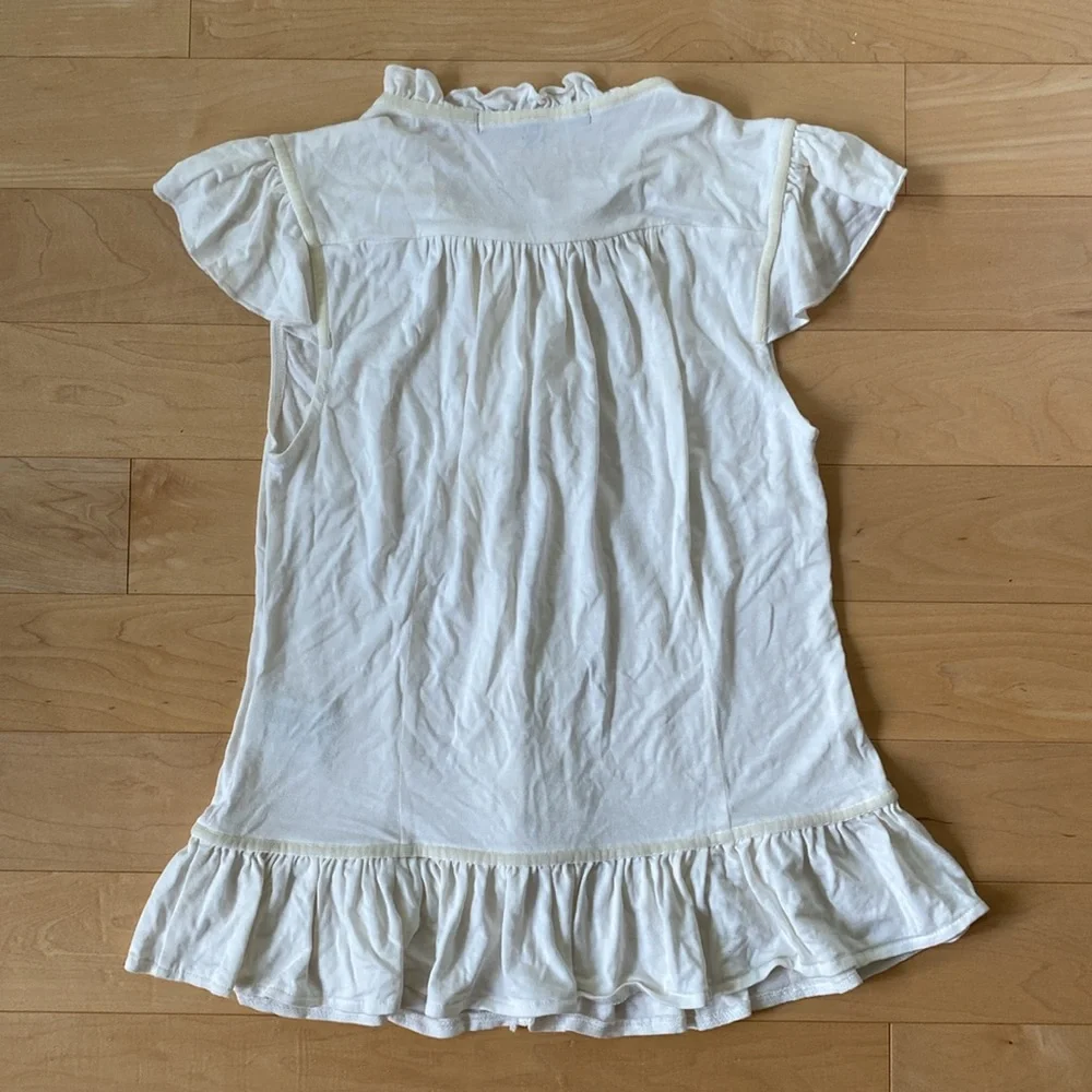 White Ruffled Blouse - Picture 3 of 4